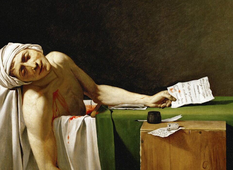 La muerte de Marat, de Jacques-Louis David