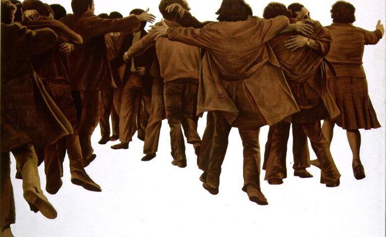 Imagen: El Abrazo, de Juan Genovés.