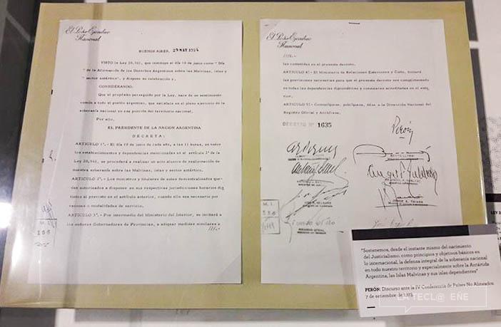 Preacuerdo firmado por Perón para el gobierno conjunto de las Islas Malvinas.