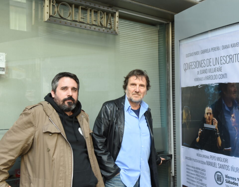 Manuel Santos y Juan Villafañe, director y autor de la obra.