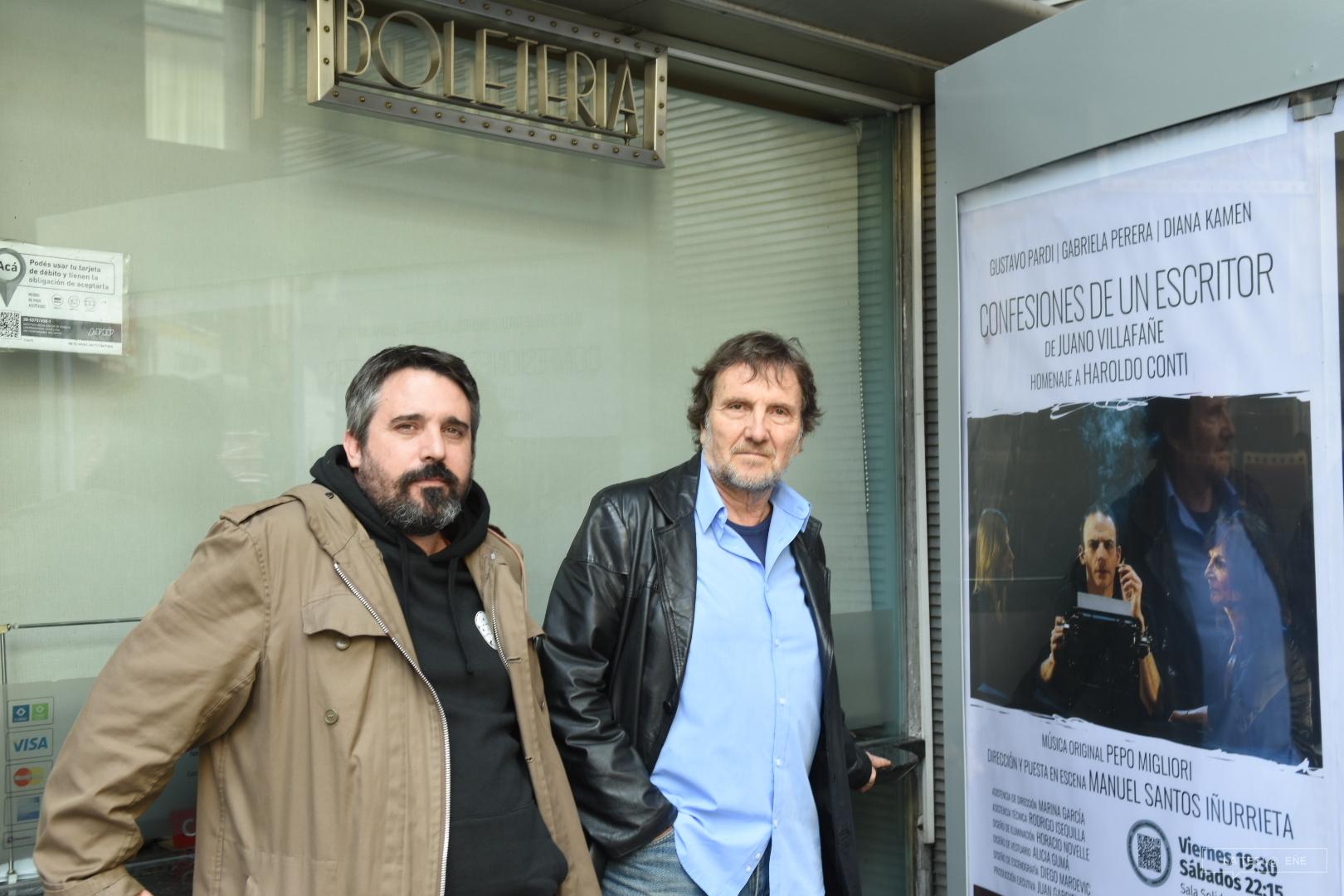 Manuel Santos y Juan Villafañe, director y autor de la obra.