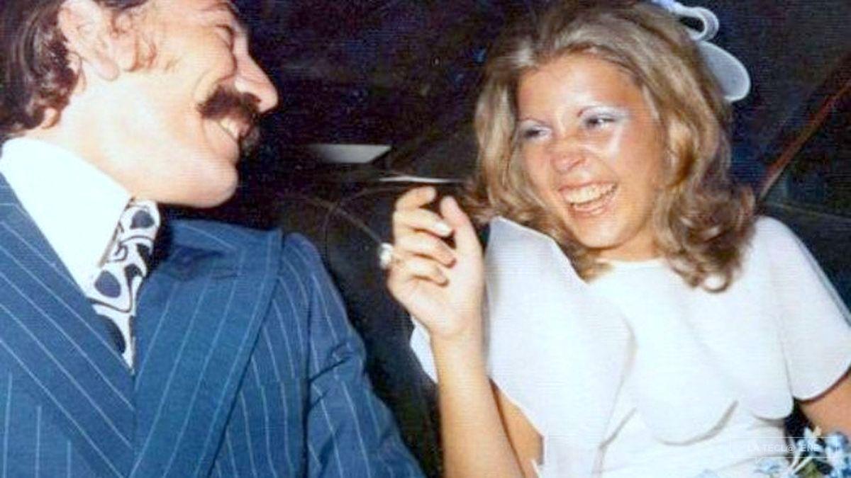 Foto del casamiento de Elisa Carrió y Enrique Santos.